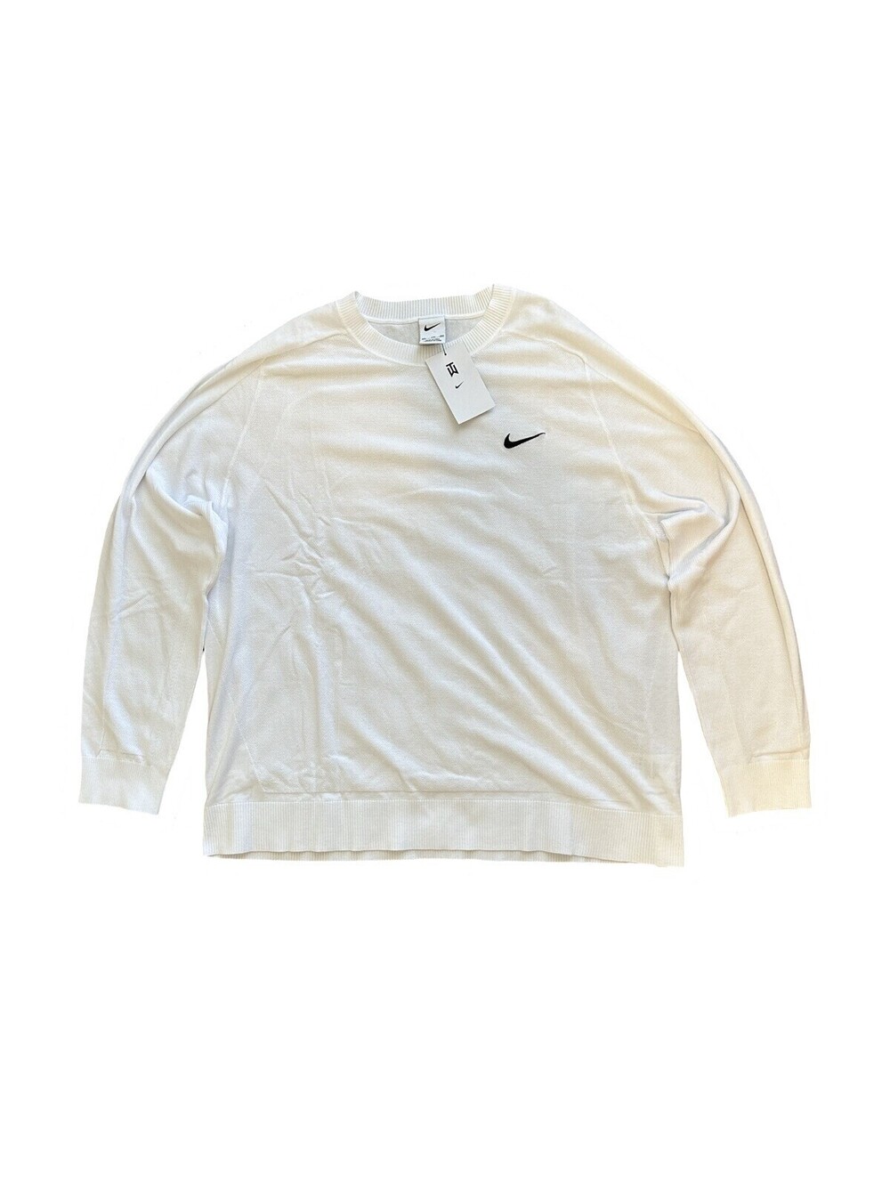 Nike Tiger Woods TW Knit Golf Pullover Sweater White DR5291-100 Size 2XL NWT